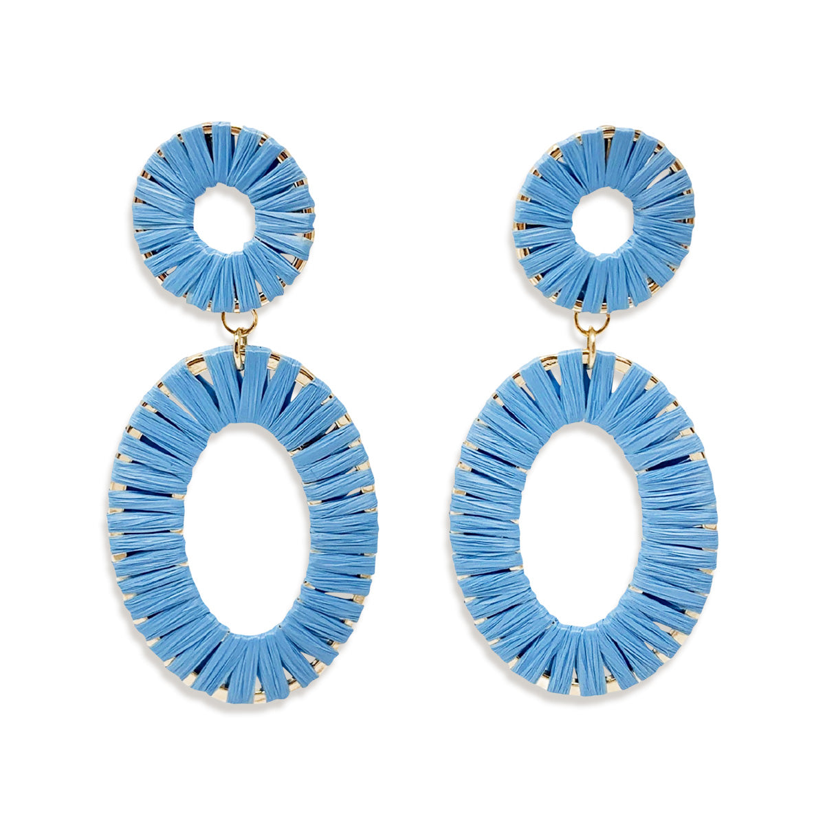 Woven Metal Drop Earrings