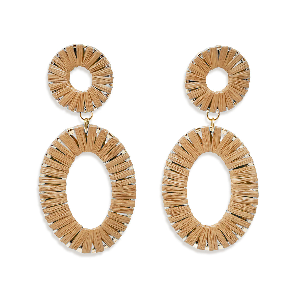 Woven Metal Drop Earrings