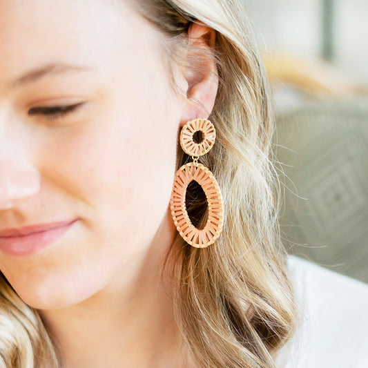 Woven Metal Drop Earrings