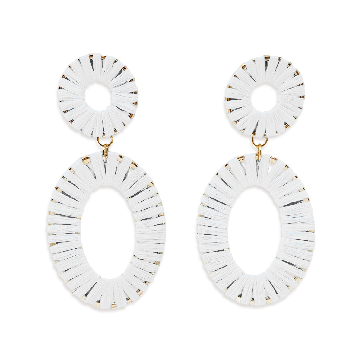 Woven Metal Drop Earrings