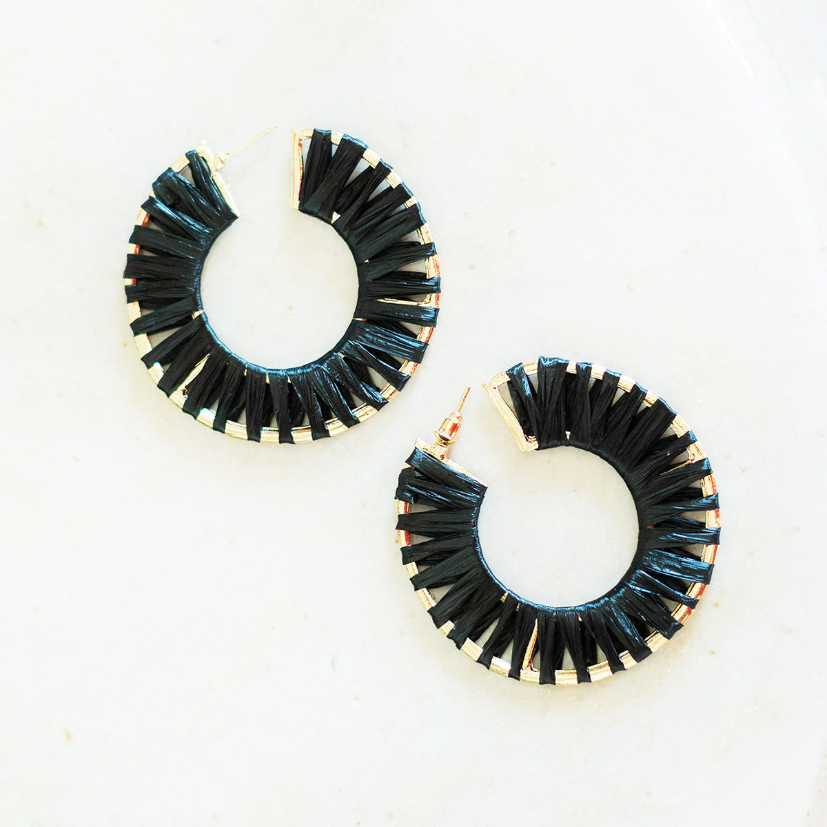 Woven Metal Hoop Earrings