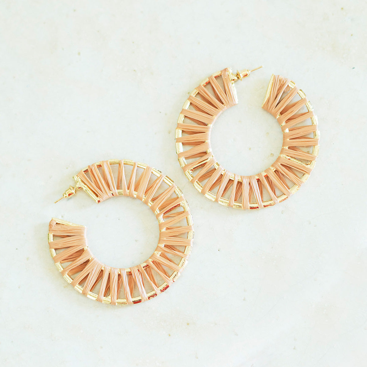 Woven Metal Hoop Earrings