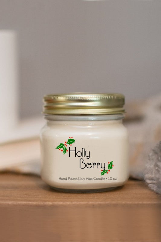 HollyBerry Holiday Soy Wax Gifts Candle
